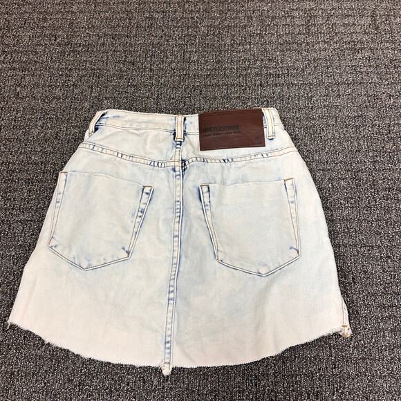 One Teaspoon Skirt Womens Size 22 Acid Wash High Waist 2020 Mini‎ - Picture 2 of 8